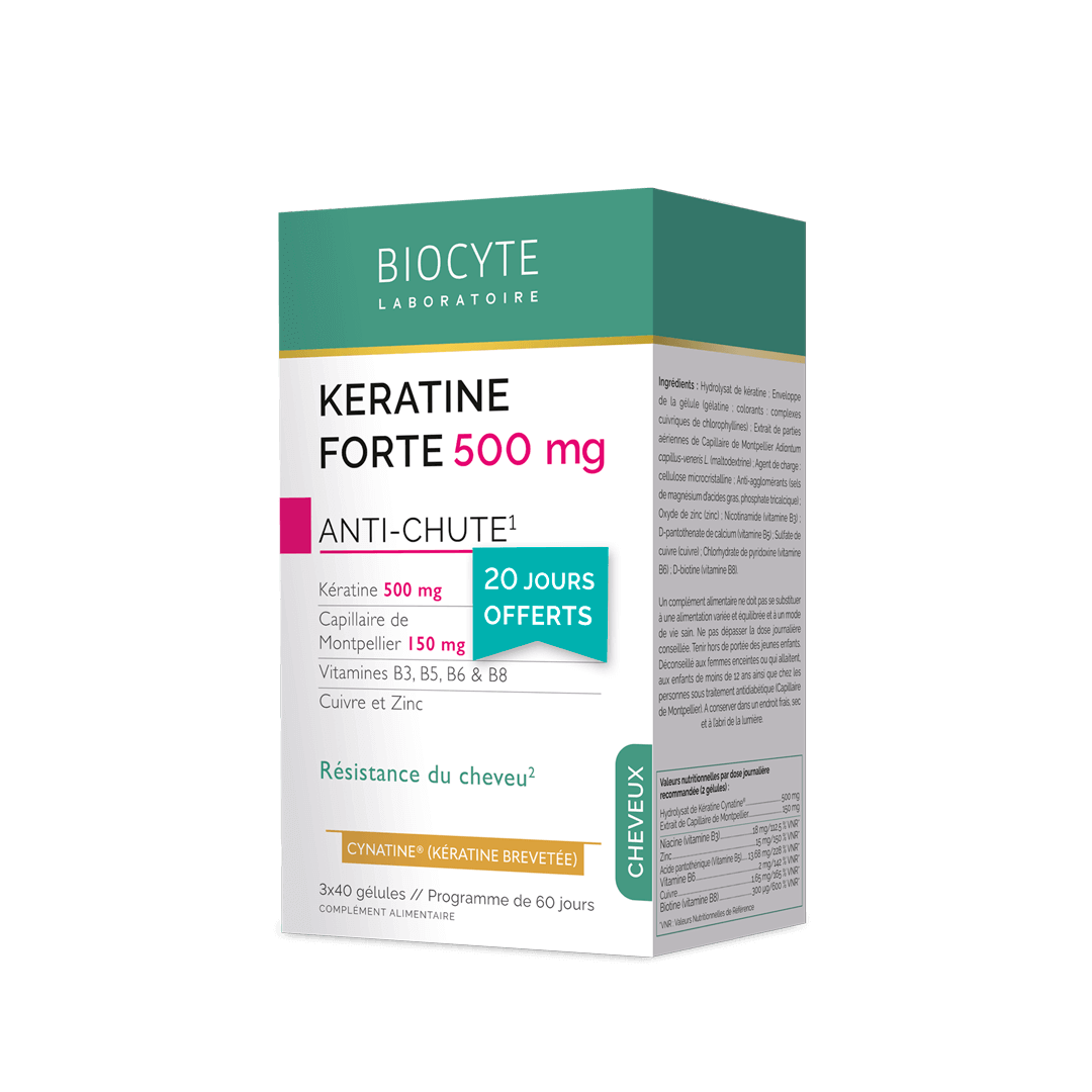 KERATINE FORTE 500 MG ANTI-CHUTE PACK , 120gel